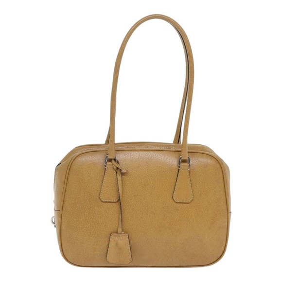 PRADA Shoulder Bag Leather Brown Silver Auth yk15387 - Picture 13 of 16